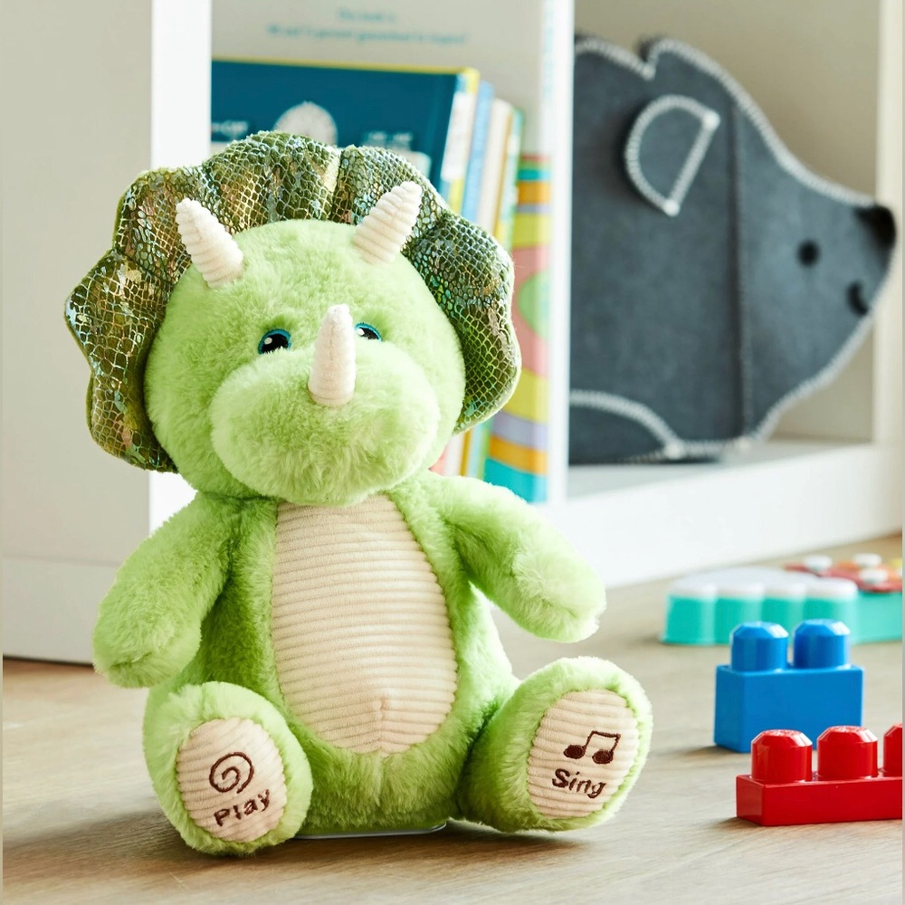Spark Create Imagine Musical & Talking Dino Plush Toy, 14.5", Green🎵🧸